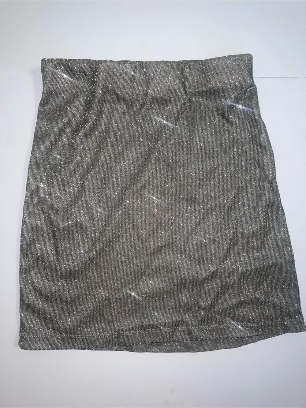 wild fable Metallic Sparkle Pencil Skirt - Silver